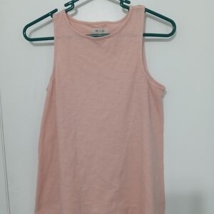 Madewell Sleeveless Tank top Flared Bottom Peach colored XXS 100% Cotton